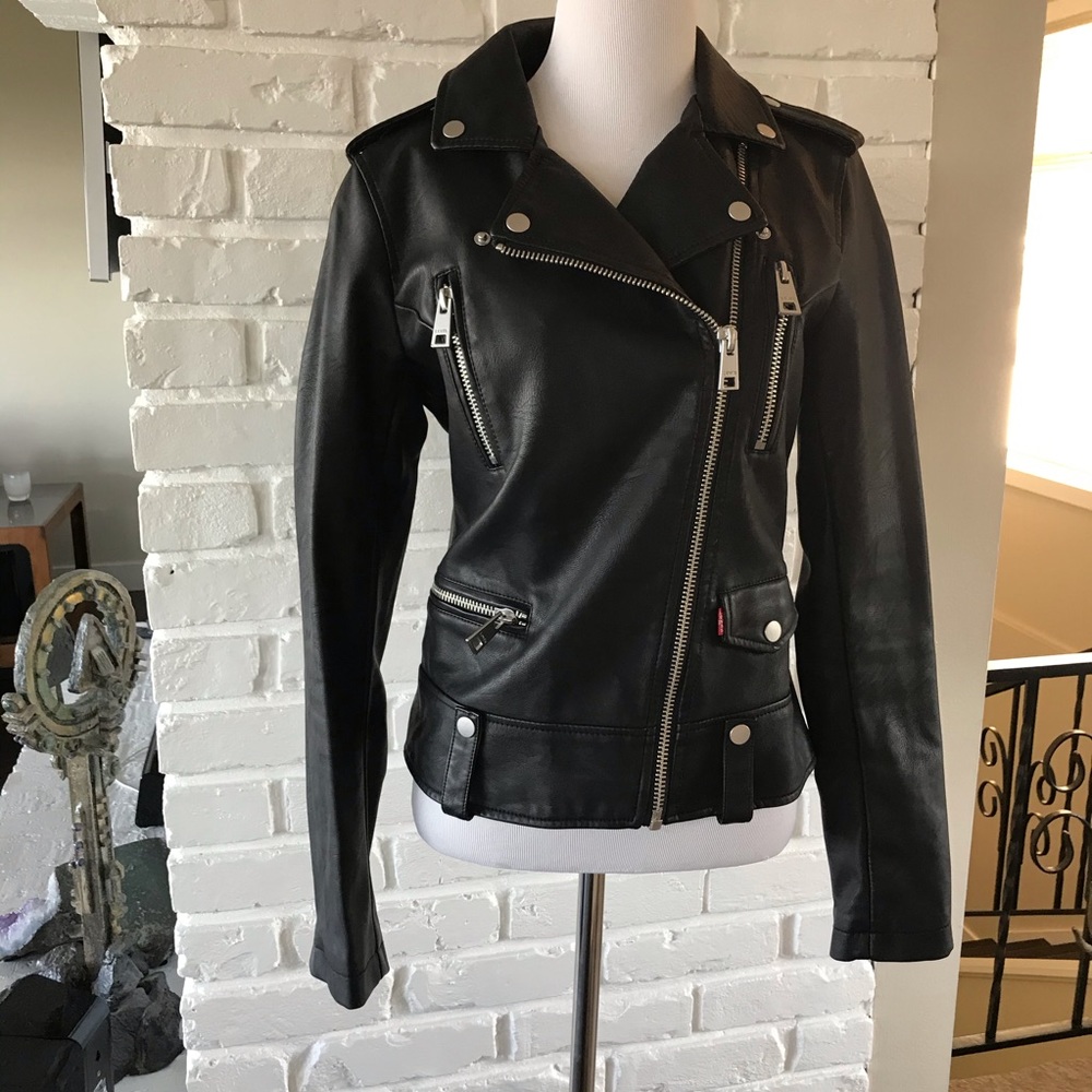 Levi’s MOTO Biker Jacket Like New XS Polyurethane